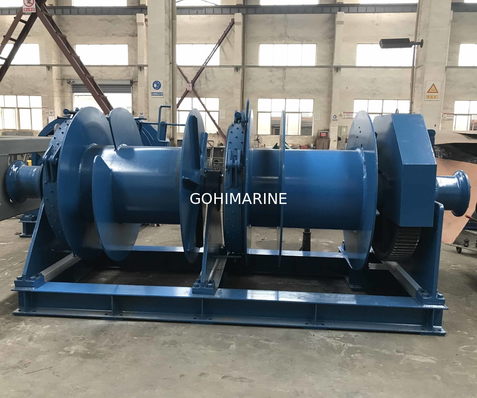 IACS Approved 10T-150T Marine Single Drum, Double Drum Hydraulic Winch